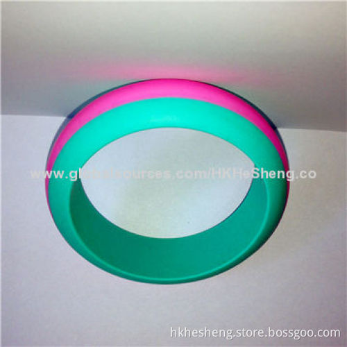 2014 Popular Charming Silicone Bangles, Nontoxic and Food Grade